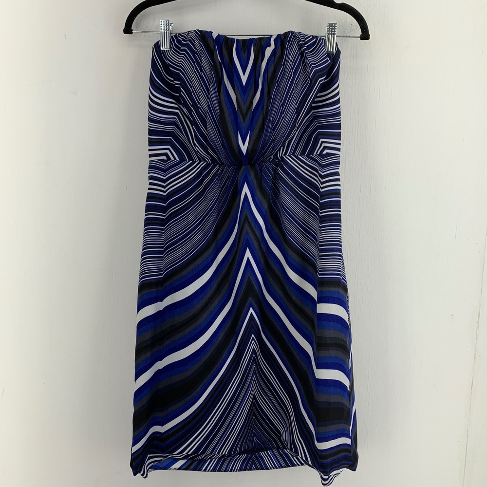 The Limited Womens 8 Strapless Mini Dress Y2K Summer Beach Artsy Dark Statement